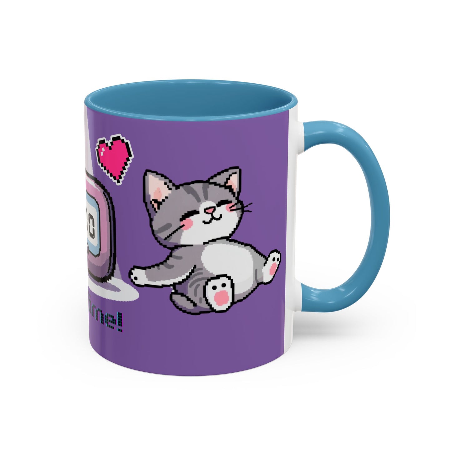 Mug - Pomodoro 25 min Cat Pixel 8bit Design Coffee Cup